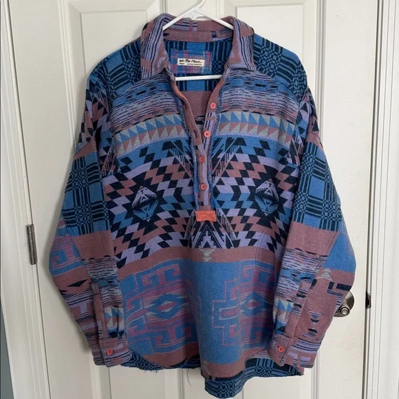 Free People/We The Free Arizona Sky Pullover in Blue - Picture 3 of 7